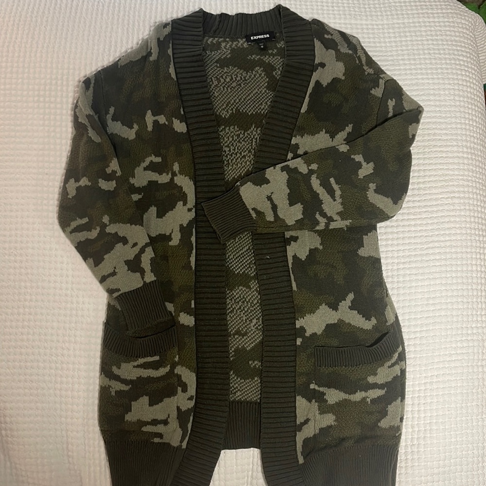 Express Camo Cardigan